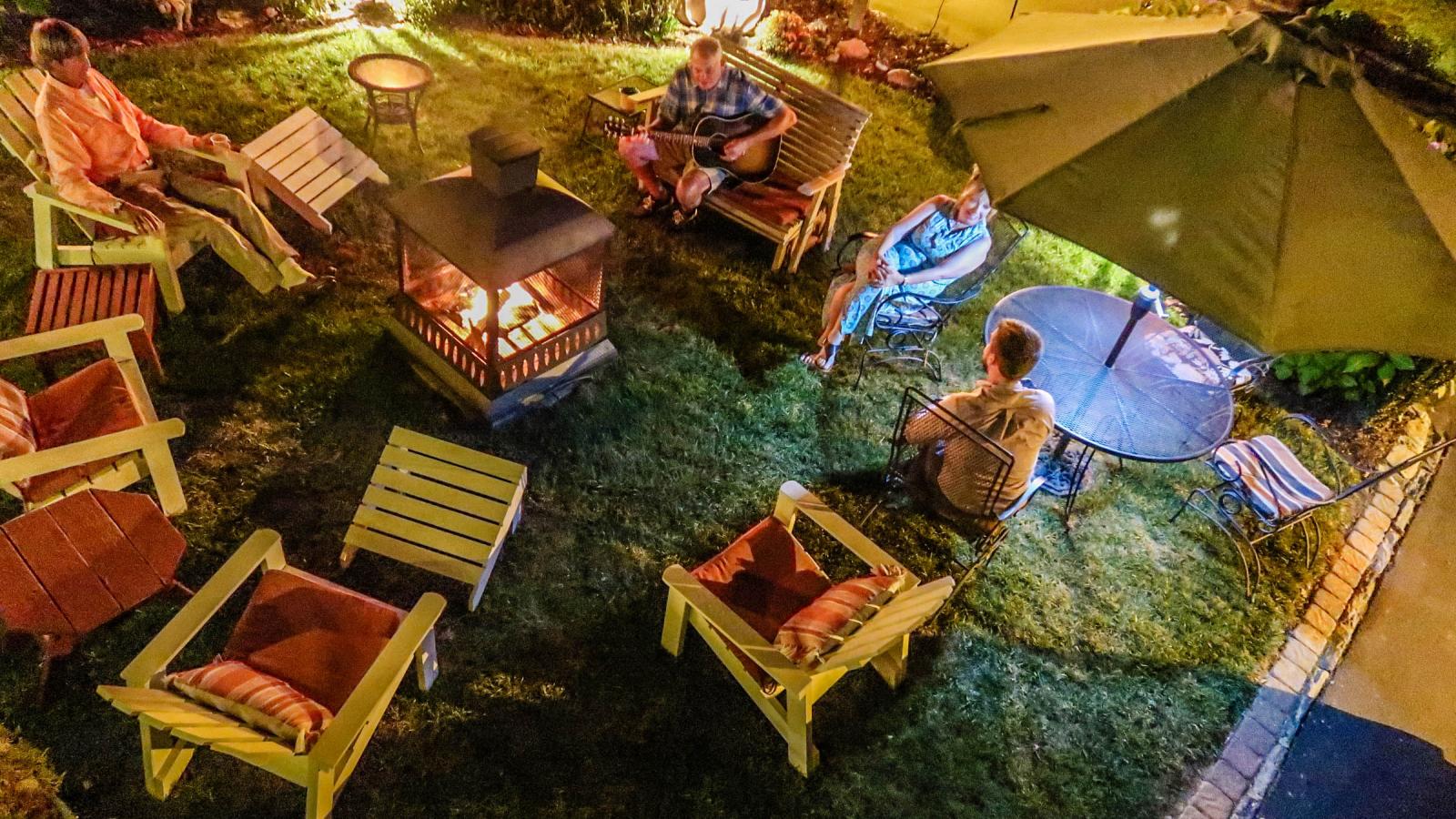 Firepit at night
