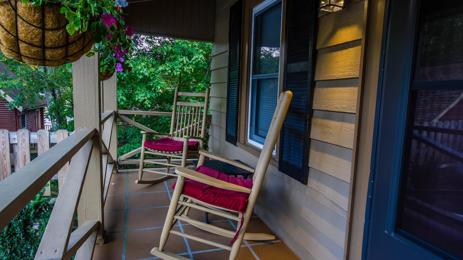 Rocking chair on porch